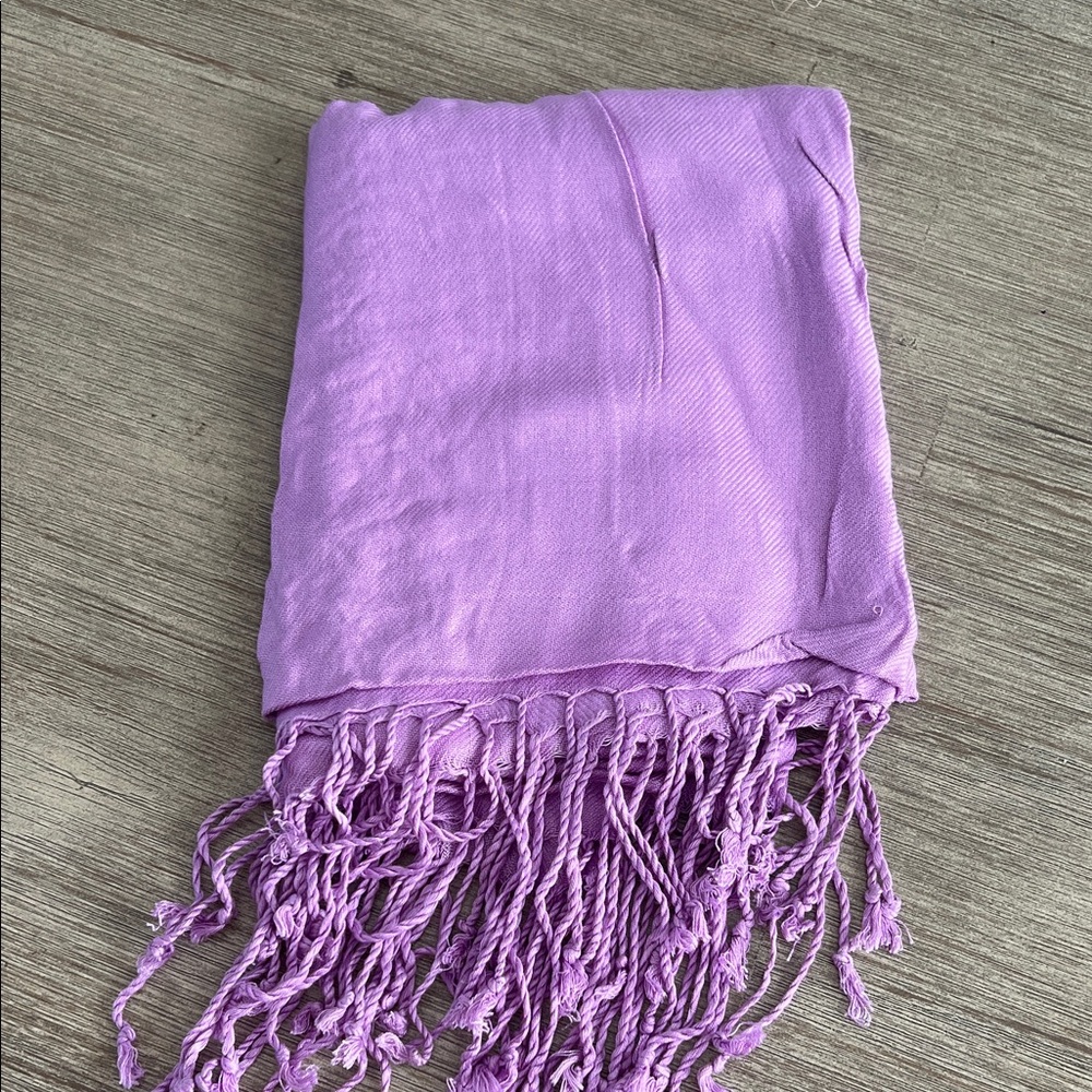 Lavender Fringe Scarf